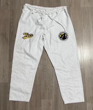 Toro Gustavo Machado White Cotton Brazilian Jiu Jitsu Pants Size A2H